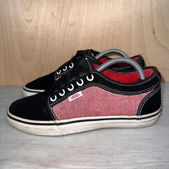 Van Era Authentic Black Suede/Red VN-OJLJ61Z Women's 7 - Picture 2 of 11